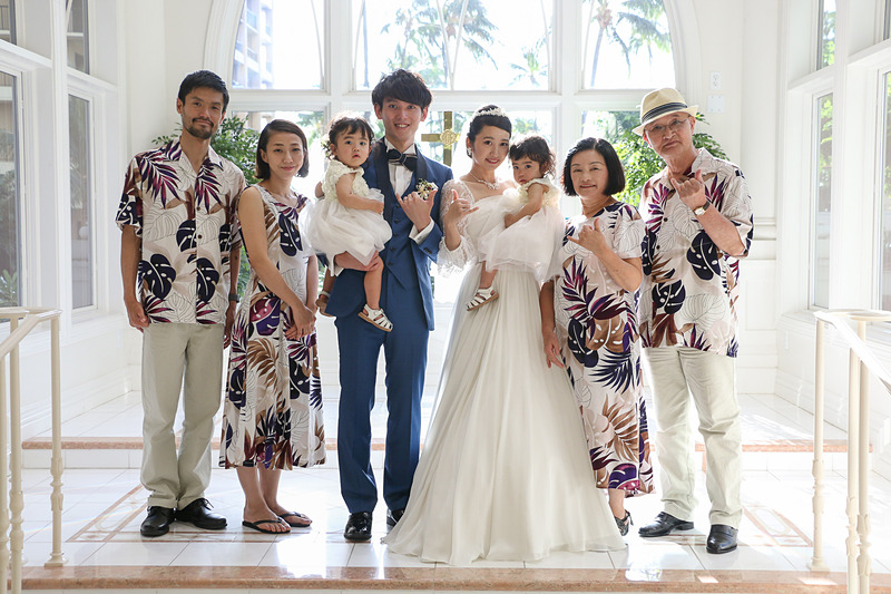 家族揃って記念写真