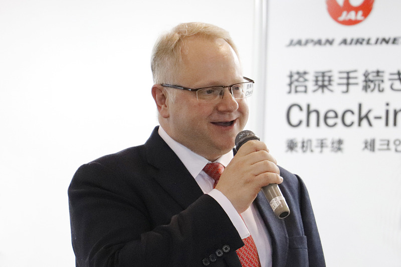 同じく社外審査員のアメリカン航空会社 アジア・太平洋地区担当 空港統括支店長 J. Russ Fortson氏