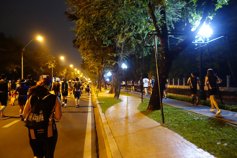 たぶん折り返してきて6、7km地点。だいぶ疲れてきているころ