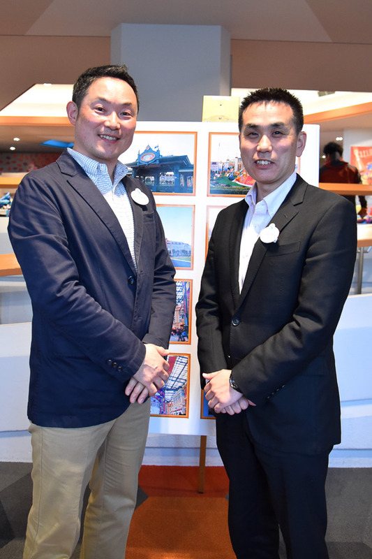 設計部ショーデザイングループの宮下光雄氏（左）と川辺和正氏（右）