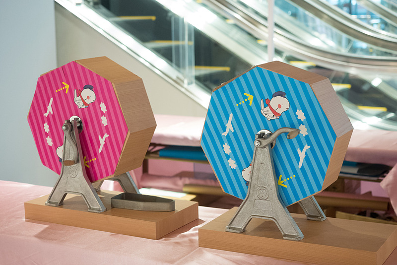 伊丹空港内店舗レシート合計2000円（合算可）ごとに参加でき、3000円分の買い物券などが当たる「そらやん抽選会」。4月18日～20日に実施