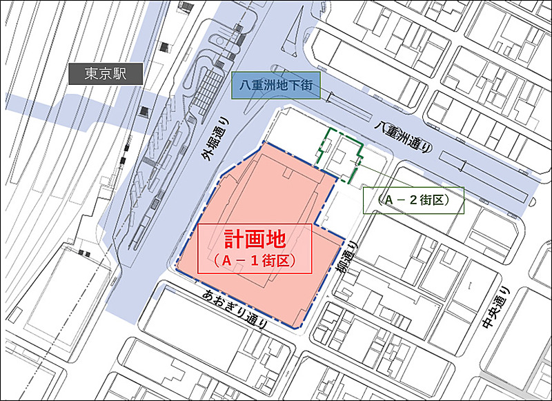 「ブルガリ ホテル 東京」が入居するビルの建設予定地