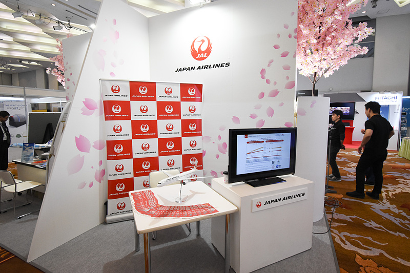 JAL（日本航空）のブースでも同じく訪日外国人向け料金「Japan Explorer Pass」を紹介