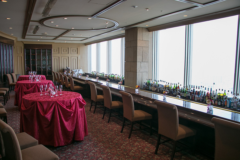 17階のスカイバンケット。最上階のため旭川の街を遠くまで一望できる