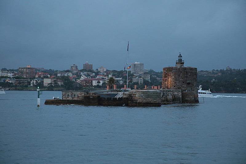 要塞、そして監獄としても使用されたフォート・デニスン（Fort Denison）。この海にはサメがいるので、脱獄を企てる囚人はいなかったとか