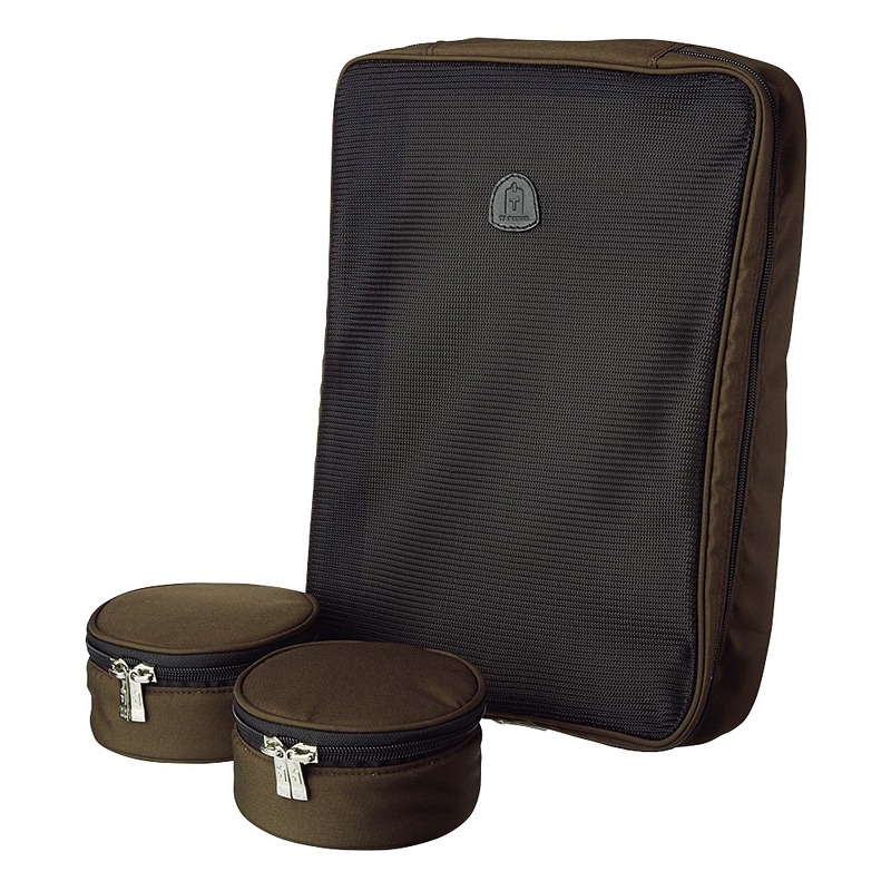 ワイシャツケース＆ネックポーチ（2枚用）。新色のブラウン