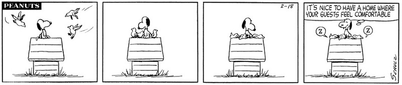 ホテルコンセプトとなったコミックのシーン（PEANUTS Comic Strip:©1962 Peanuts Worldwide LLC.）