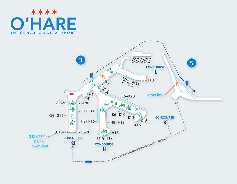 米シカゴ・オヘア空港に新ゲートL20～24がオープン