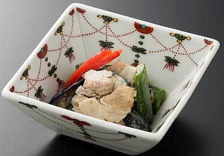 金賀佐賀豚と茄子 胡瓜の葱塩浸し