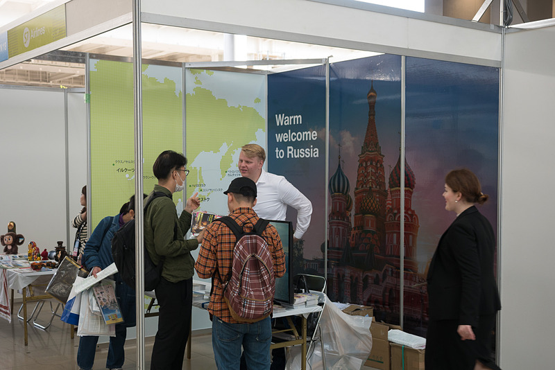 関空からウラジオストク便を運航するS7航空がブースを出展