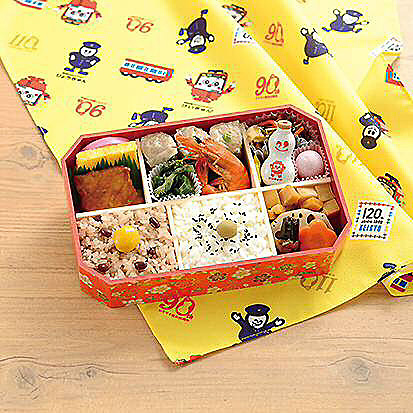 6月1日～5日に店舗・数量限定で販売する「京急創立120周年×崎陽軒創業110周年・シウマイ誕生90周年 けいきゅん・ひょうちゃん弁当」（1500円）