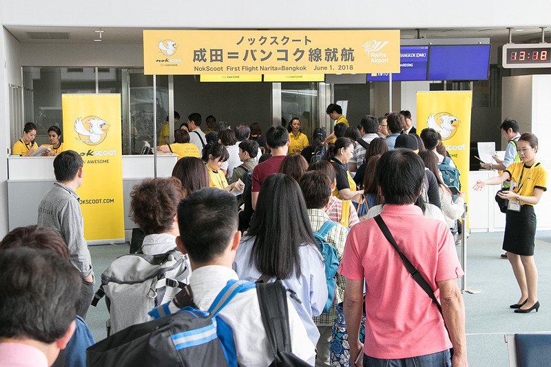 XW101便の搭乗開始