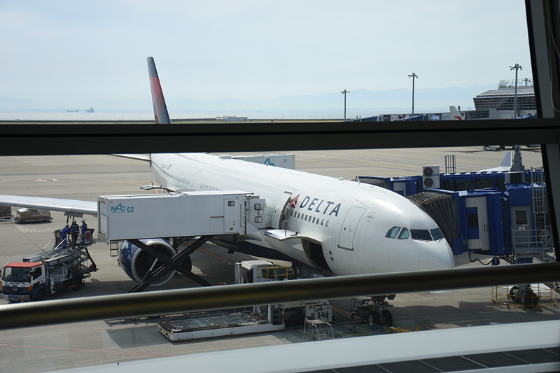 6月2日にデトロイトを発ったDL095便は予定より早めにセントレアへ到着していた