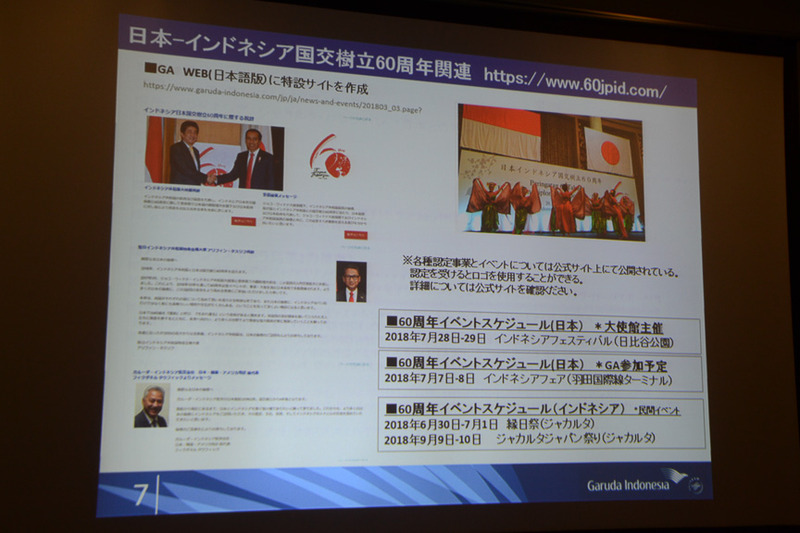 日本・インドネシア国交樹立60周年関連について