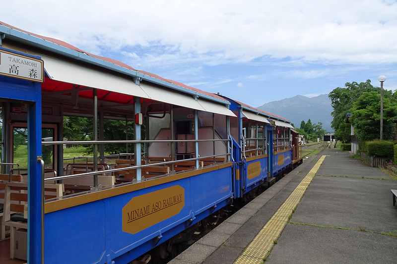 南阿蘇鉄道のトロッコ列車の視察