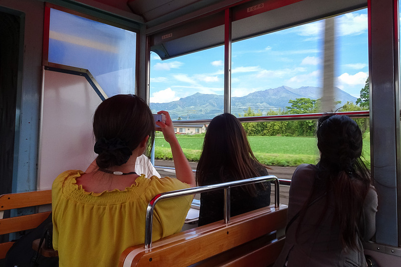 南阿蘇鉄道のトロッコ列車の視察