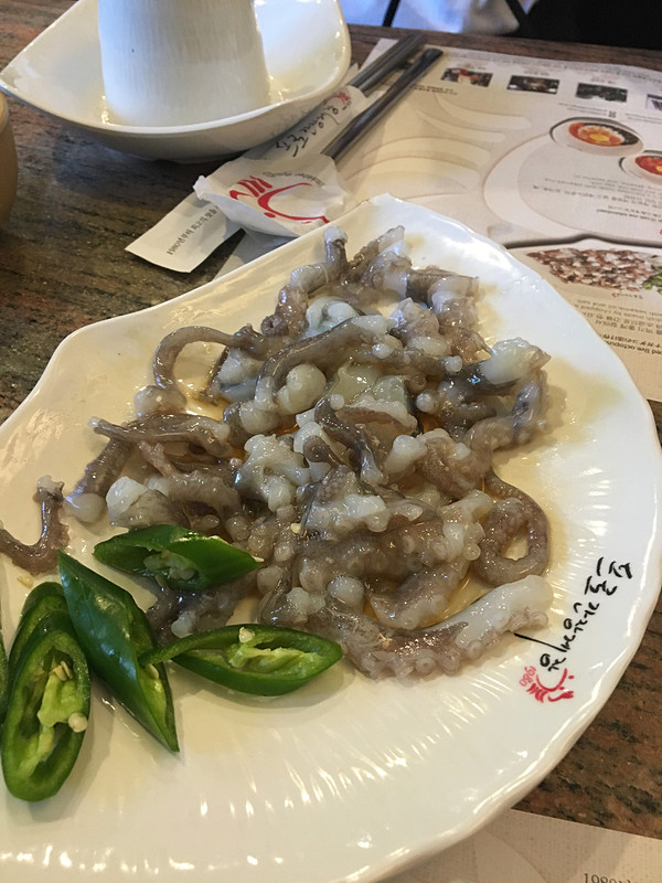 まだ動いているテナガダコの刺身