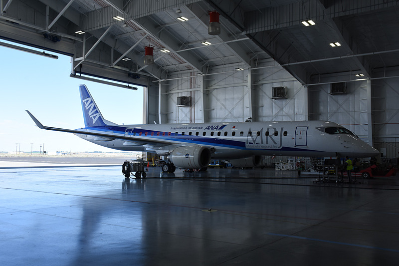 三菱航空機は米国ワシントン州のMRJ試験拠点「MFC」を初公開した