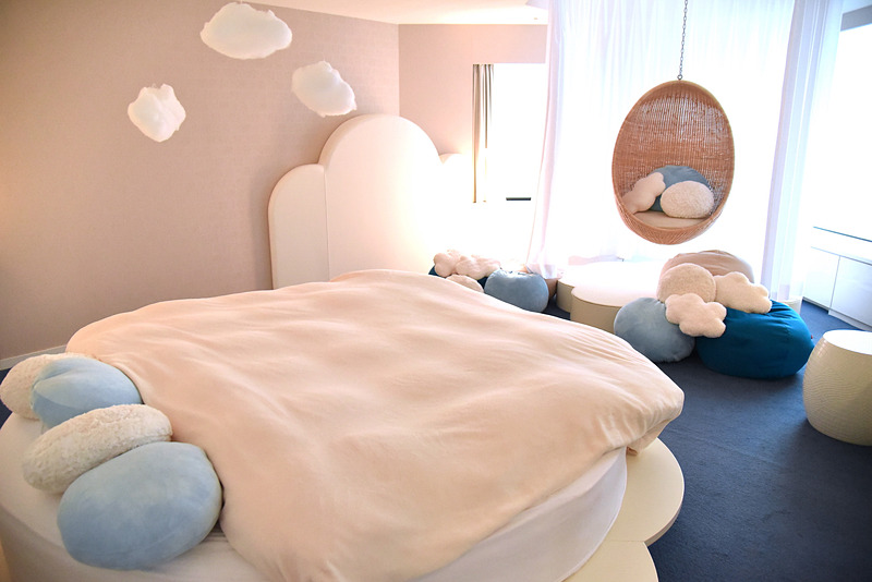 ベッドルームは雲の上でスヤスヤ眠るイメージなふかふか＆ふわふわデザイン