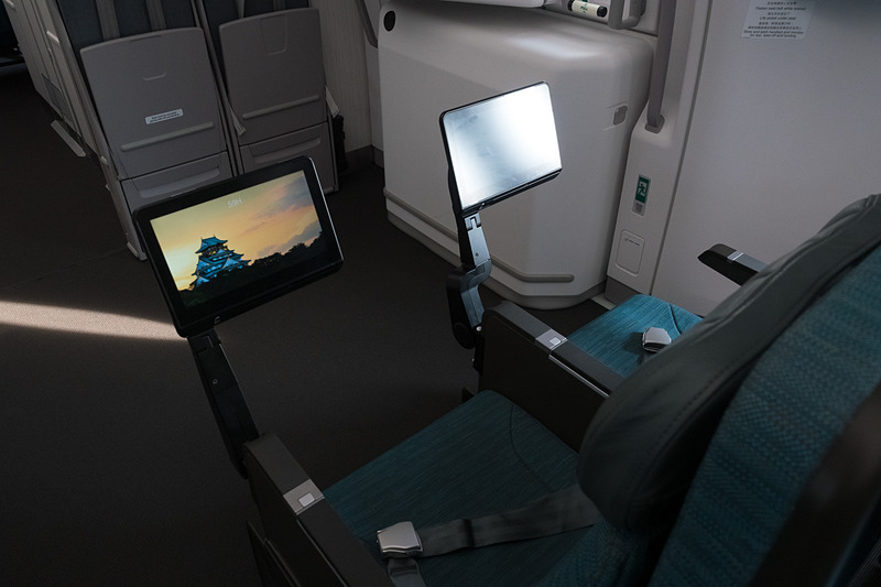 最前方席のシートモニター