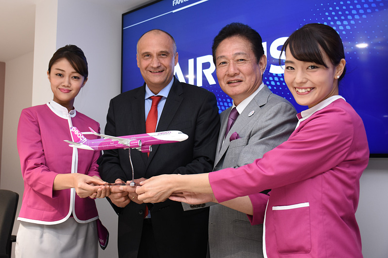 ピーチはエアバス A321LR型機を2機導入することを発表した