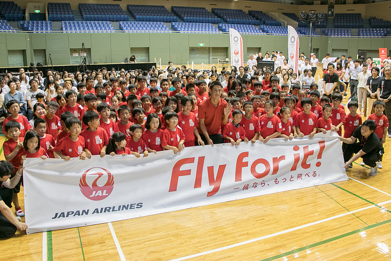 JALは「Fly for it！ JALネクストアスリートプロジェクト with Kei Nishikori」を駒沢オリンピック公園総合運動場 体育館で実施。プロテニスプレーヤーの錦織圭選手がゲストで参加した