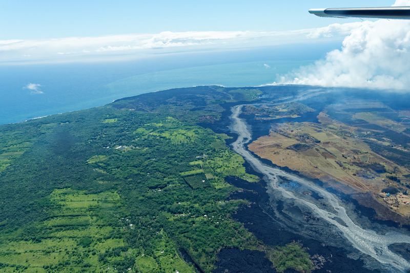 キラウエア火山が活動する南東部