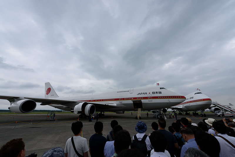 政府専用機2機が同時展示された