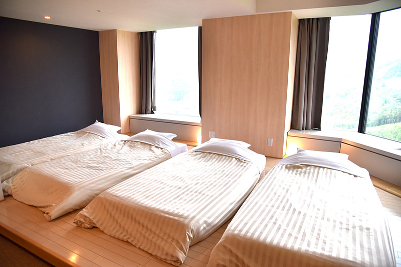 56m<sup>2</sup>の「ファミリーフォース」。家族4人や友人たちと泊まるのに最適