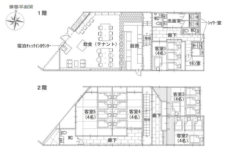 「4S STAY 阿波池田駅前（仮称）」の見取り図