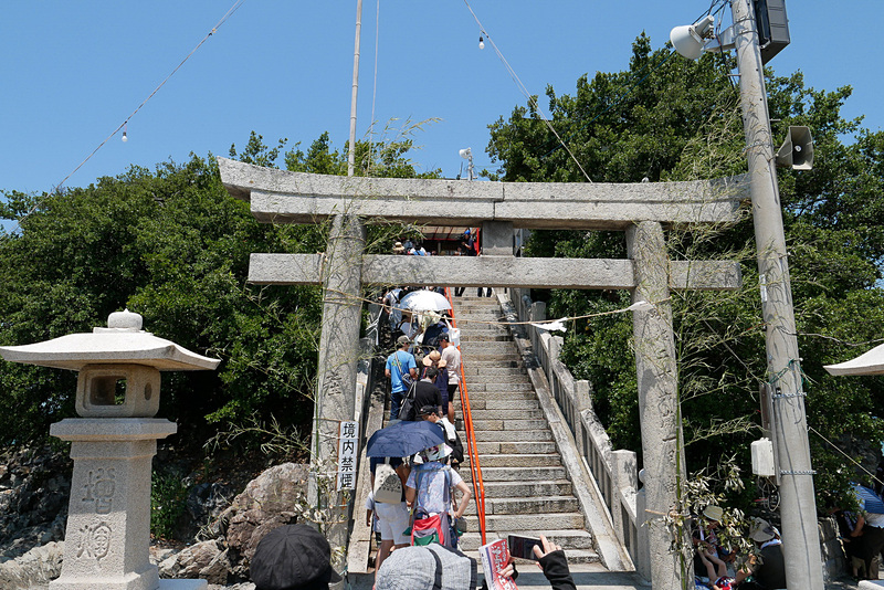 この鳥居をくぐり石段を登った先に本殿がある