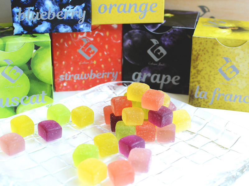 国産フルーツ果汁の味わいを一粒にギュッと閉じ込めた一口サイズのペクチンぜリー「Cubique Fruit（キュビック フリュイ）」