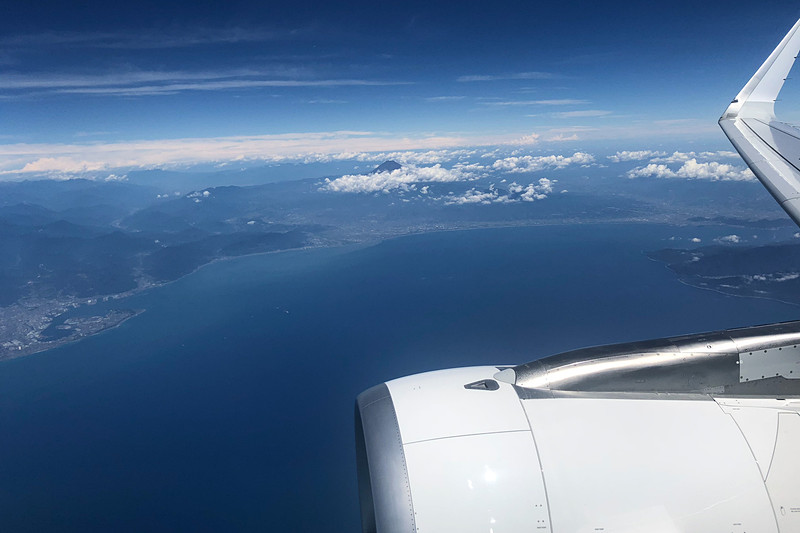 富士山がハッキリ見える縁起のよいフライトになった