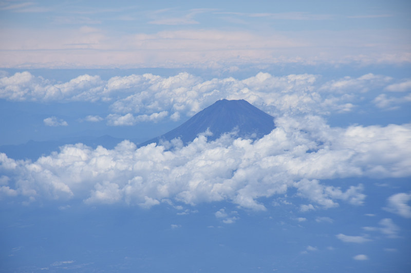 富士山がハッキリ見える縁起のよいフライトになった