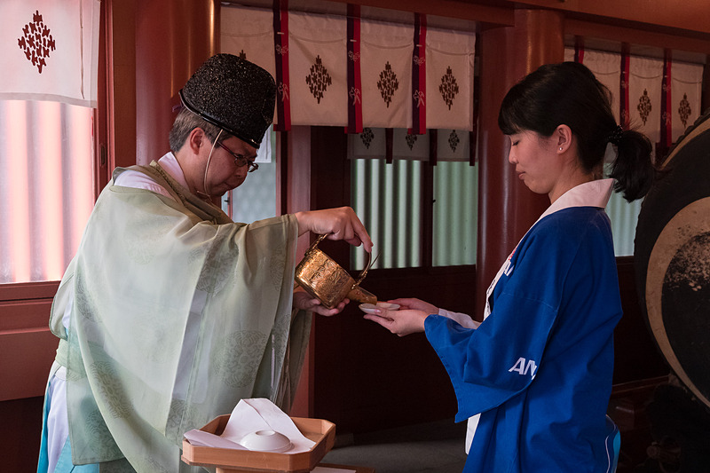 最後に御神酒が振る舞われた
