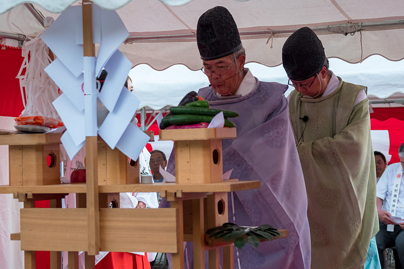 足利織姫神社の宮司による七夕短冊祈願