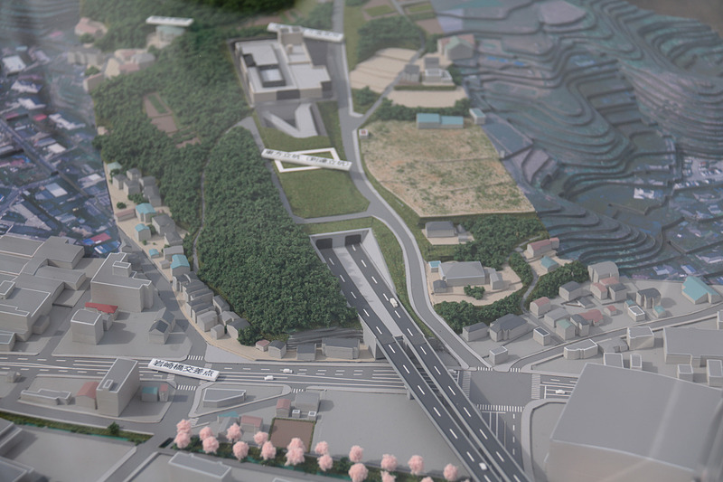 立体模型。上に見えるのが東方換気所