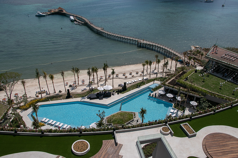 ホテルの最上階からの眺め