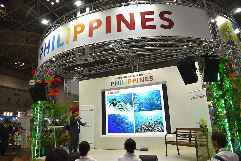 ステージでは、フィリピンの海の住人についての紹介も。今すぐダイビングしたくなる