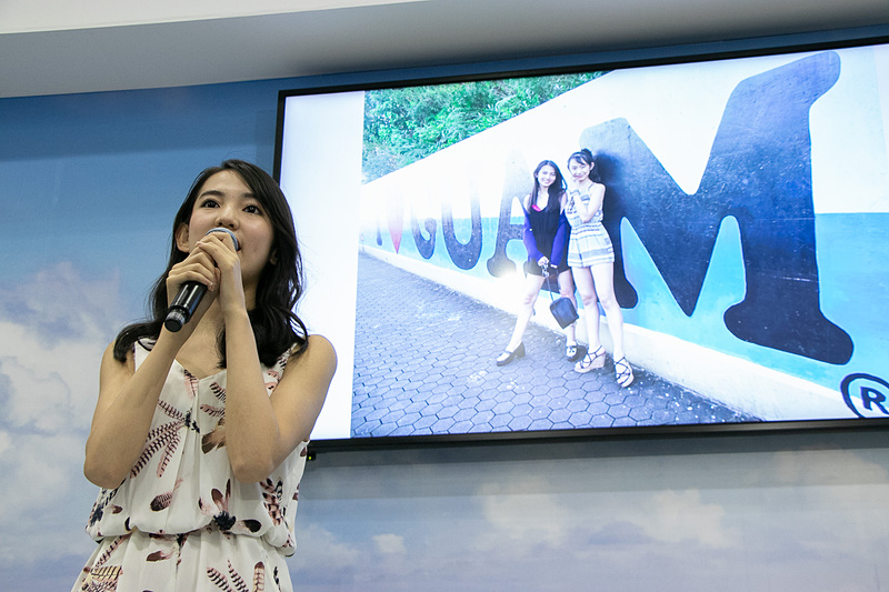 グアムの思い出を語る黒木麗奈さん