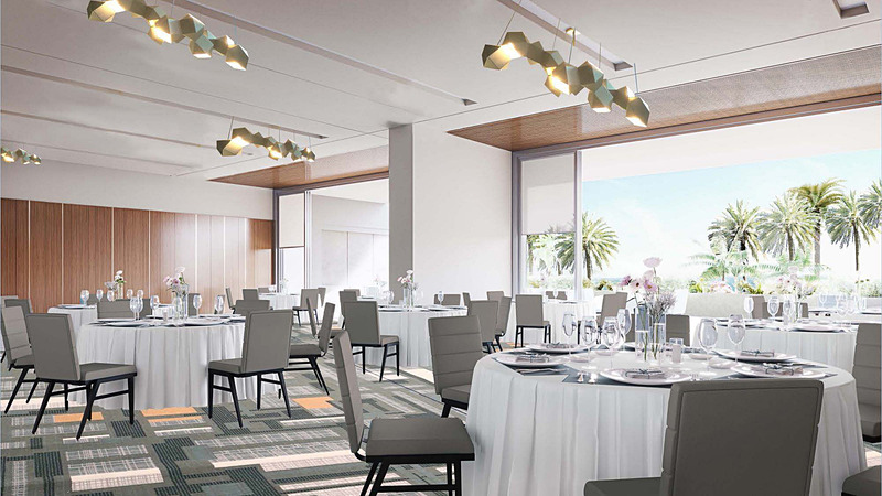 ウエディングパーティにも最適な多目的スペースもある（画像提供：ザ・リッツ・カールトン・レジデンス ワイキキビーチ）