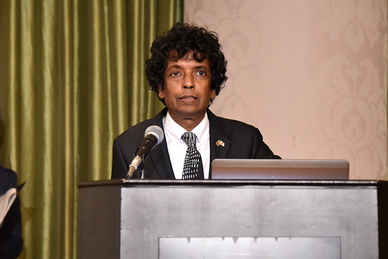 駐日スリランカ大使のダンミカ・ガンガーナート・ディサーナーヤカ氏がスピーチ