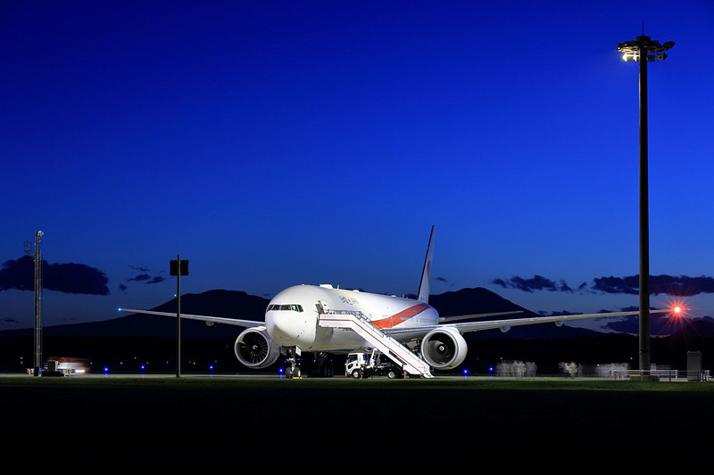 日没後の次期政府専用機