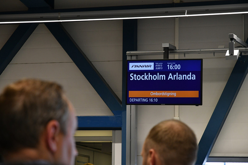 本日の最終目的地はスウェーデン・ストックホルム。16時発のストックホルム・アーランダ空港行きのAY813便に搭乗
