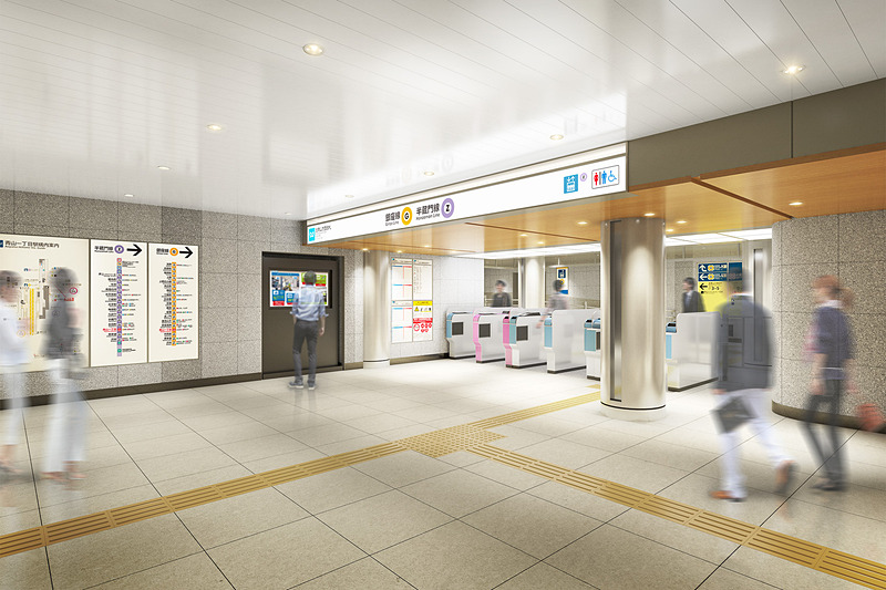 銀座線 青山一丁目駅改札口（北青山方面改札）