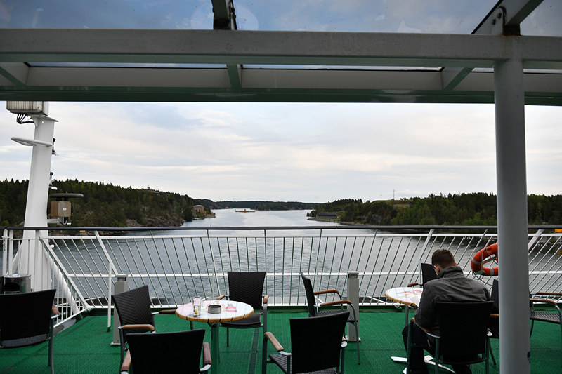 10階のデッキからの眺め。もう少し陽の長い時期であれば、アーキペラゴ（多島海）の景色を楽しむこともできる