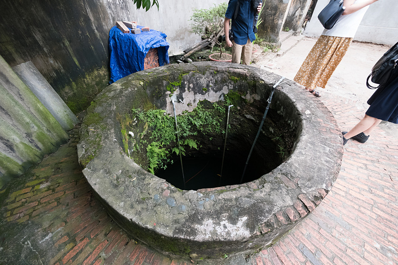 各家庭に井戸がある