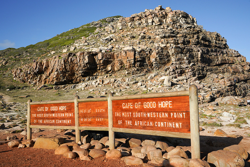 喜望峰のフォトスポット。大人数でも大丈夫な大型のもの