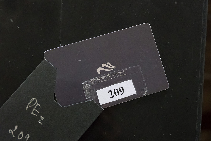 客室のカードキーもチェックイン時に渡される