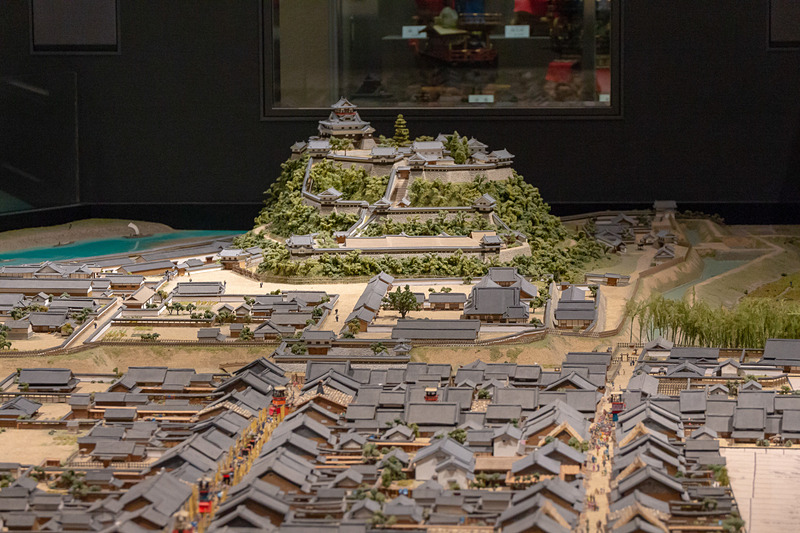 当時の町並みがリアルに再現されたジオラマ